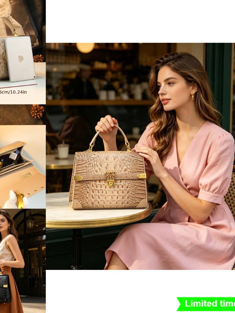 Crocodile Pattern Handbag Crossbody Bag Versatile Shoulder Bag